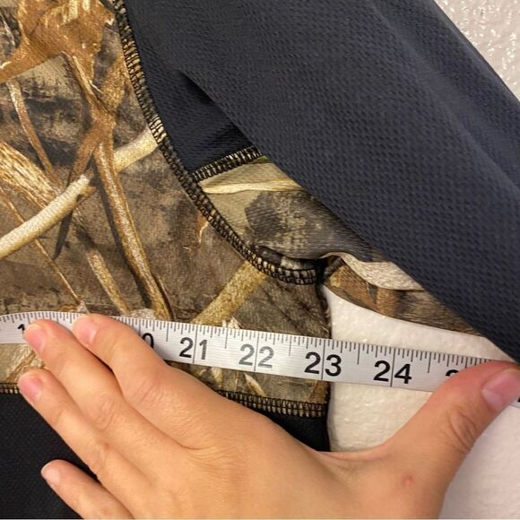 Magellan Outdoors Hunter Gear Pullover Mag Wick quarter Zip Camo top L - Picture 5 of 9